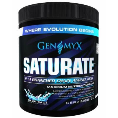 Genomyx Saturate Ultimate BCAA Supplement (Blue Razz Flavor) Increased Recovery and Growth