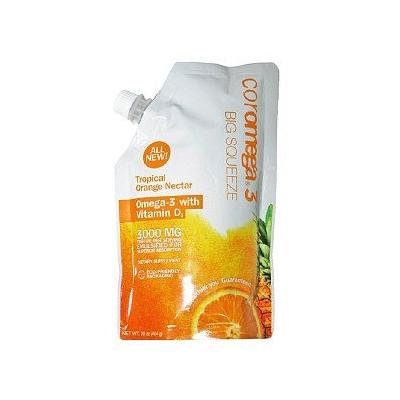 Coromega Big Squeeze Omega-3 with D3, Tropical Orange 16 oz (454 g)