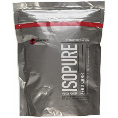 Isopure Zero Carb Protein Powder, Strawberries & Cream, 1 Pound