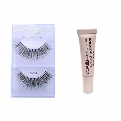 6 Pairs Crème 100% Human Hair Natural False Eyelash Extensions Black #747L Long Full Natural Lashes