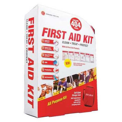 GENUINE FIRST AID 9999-2304 First Aid Kit, Fabric, Components