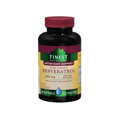 Finest Nutrition Resveratrol 500mg Softgels 60 ea
