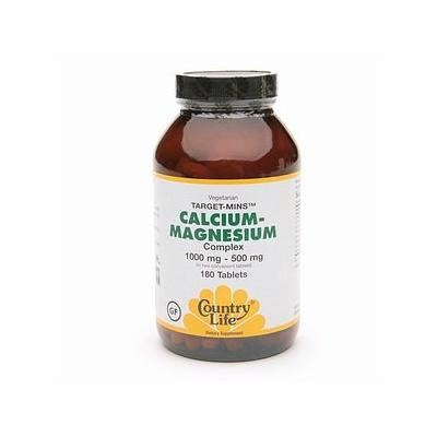 Country Life Calcium-Magnesium Complex, 1000-500mg, Tablets 180 ea