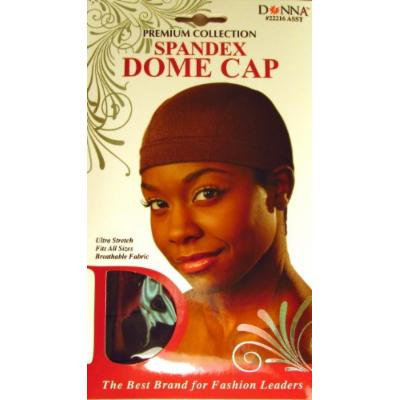 Donna Premium Collection Spandex Dome Cap #22216 Brown