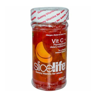 Hero Nutritionals Slice of Life Vit C Plus Pomegranate Natural Fruit 60 Gummies