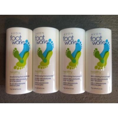 LOT of 4 Avon Foot Works Healthy Deodorizing Foot Powder