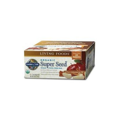 Garden of Life Organic Super Seed Whole Food Fiber Bars Apple Cinnamon - 12 Bars