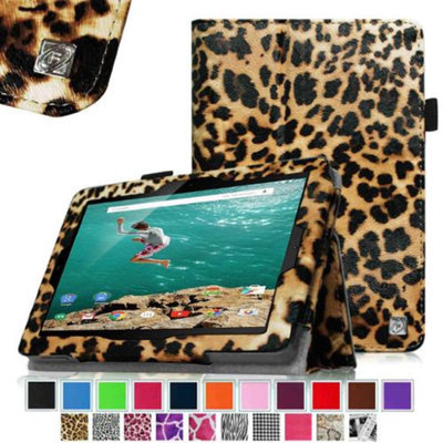 HTC Nexus 9 Case - Fintie Slim Fit Folio Cover for HTC Nexus 9 Tablet (8.9-Inch 2014 Model) by Google, Leopard Brown