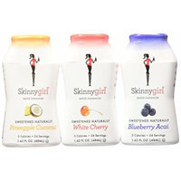 Skinnygirl Water Enhancer 3 Pack Sweetened Naturally, Blueberry Acai, Pineapple Coconut, White Cherry Flavors, 5 Calories Per Serving