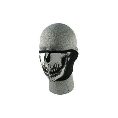 Zan Headgear WNFM002H Neoprene 1/2 Face Mask, Skull Face