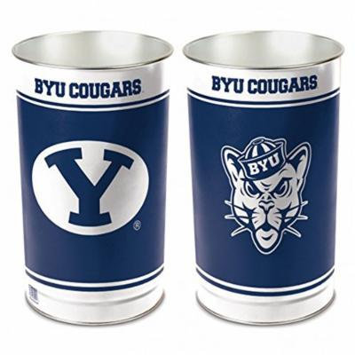Byu Cougars Metal Wastebasket