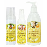 Earth Mama Angel Baby Shampoo and Body Wash with Baby Oil & Lotion