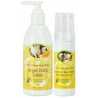 Earth Mama Angel Baby Non-Scented Shampoo and Body Wash with Body Lotion