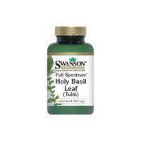 Swanson Premium Brand Full Spectrum Holy Basil Leaf (Tulsi) 400mg -- 2 Bottles each of 120 Capsules
