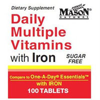 Mason Natural, Daily Multiple Vitamins with Iron, 100 Tablets