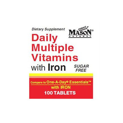 Mason Natural, Daily Multiple Vitamins with Iron, 100 Tablets