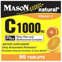 Mason Natural, Vitamin C 1000 mg with Rose Hips & Bioflavonoid Complex, 90 Tablets