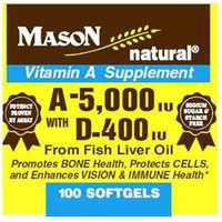 Mason Natural, Vitamin A 5000 IU & D 400 IU, 100 Softgels
