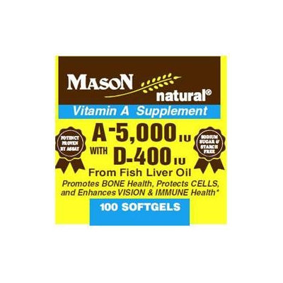 Mason Natural, Vitamin A 5000 IU & D 400 IU, 100 Softgels