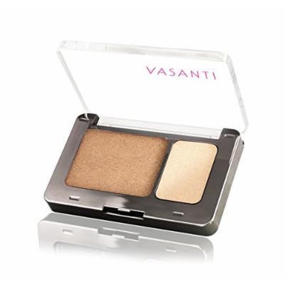 Vasanti Silky Eyeshadow Duo - Paraben Free (The Sahara - Metallic Bronze / White Gold)