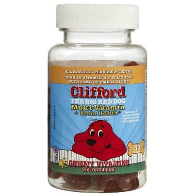 Clifford The Big Red Dog Multi Vitamin + Brain Health Omega Gummies, Original Flavor, 50 ct