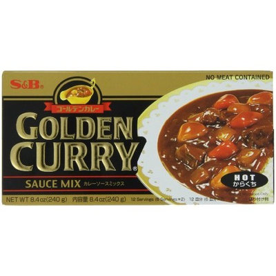 S B S&B Golden Curry Sauce Mix, Hot, 8.4-Ounce