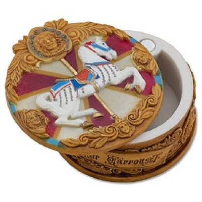 Disney Fantasyland King Arthur Carrousel Carousel Horse Pokitpal Merry Go Round Pillbox Collectible