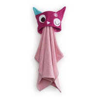 Zutano Owls Critter Towel, Pink