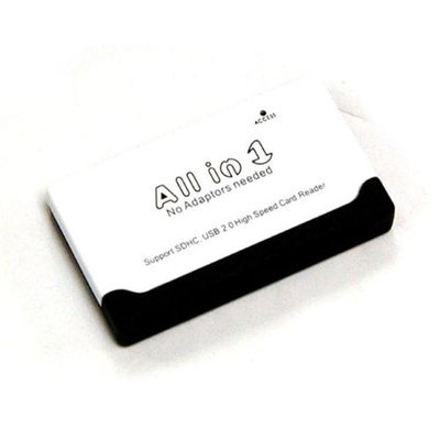 Bytecc U2CR-510 USB2.0 6-slots All-In-1 Palm-sized Card Reader- White & Black- S