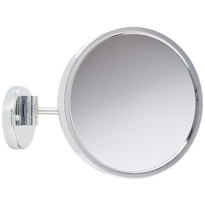 Jerdon JD12CF 9-Inch Adjustable Wall Mount Makeup Mirror with 3x Magnification, Chrome Finish