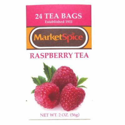 Marketspice Raspberry Tea 2 oz Box of 24 Teabags (Pack of 2)