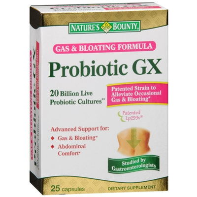 Nature's Bounty Probiotic GX Gas & Bloating Formula, Capsules, 25 ea