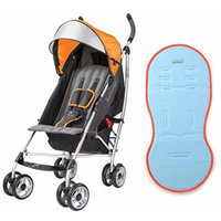 Summer Infant 3D Lite Convenience Stroller with Gel Pad Liner, Tangerine