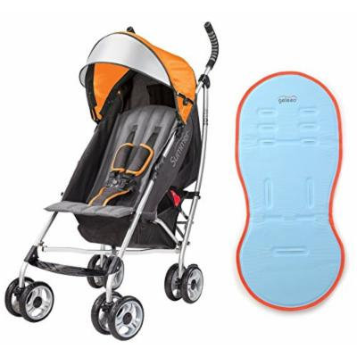 Summer Infant 3D Lite Convenience Stroller with Gel Pad Liner, Tangerine