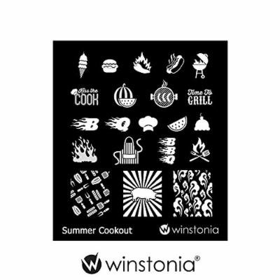 Winstonia Nail Art Stamping Image Plate - Summer Cookout
