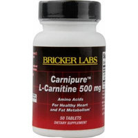 Bricker Labs Carnipure L-Carnitine -- 500 mg - 50 Tablets