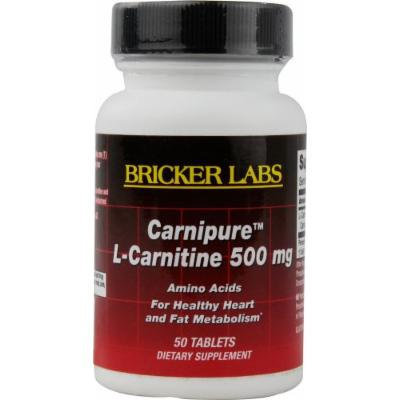 Bricker Labs Carnipure L-Carnitine -- 500 mg - 50 Tablets
