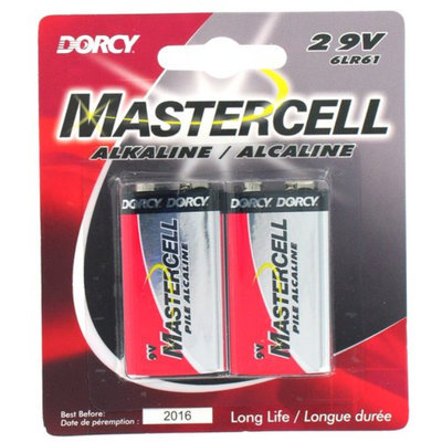 dorcy Dorcy 41-1611 2 Count 9 Volt Mastercell Alkaline Battery