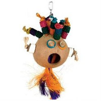 Planet Pleasures Screaming Coco Head Natural Bird Toy
