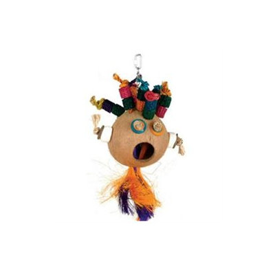 Planet Pleasures Screaming Coco Head Natural Bird Toy