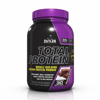 Cutler Nutrition Total Protein Muscle Building Sustain Protein Powder, Chocolate Brownie, 2.3-Pound