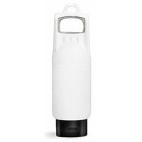 2oz White Empty Tottle Bottle with Bottle Opener. 2 Pack - Great for Sun Tan Lotion