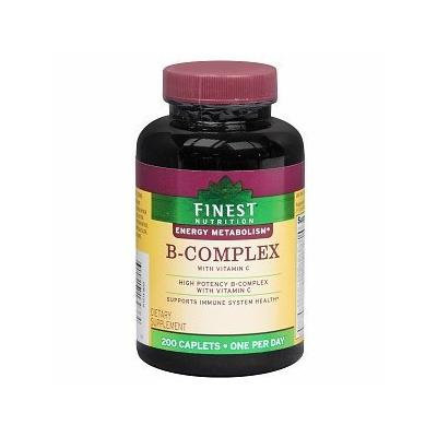 Finest Nutrition B-Complex with Vitamin C, Caplets 200 ea