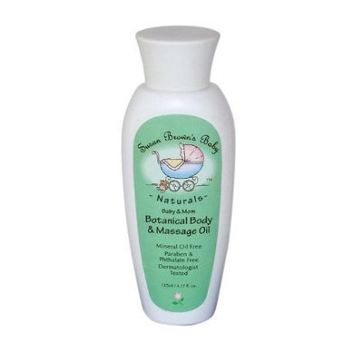 Susan Brown's Baby Sensitive Baby Botanical Body & Massage Oil, Fragrance Free, 4.17-Ounce Bottle
