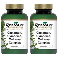 Swanson Premium Cinnamon Gymnema Mulberry Complex -- 2 Bottles each of 120 Capsules