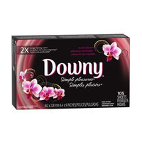 Downy Simple Pleasures Orchid Allure Fabric Softener Sheets 105 Count (Pack of 9)