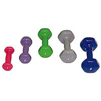 Cando Vinyl-coated 20-piece Dumbbell Set with Rack