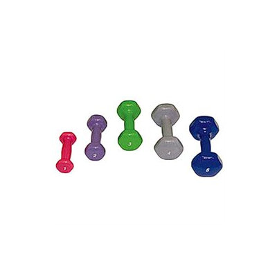 Cando Vinyl-coated 20-piece Dumbbell Set with Rack