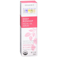 Aura Cacia Deep Rosehip Facial Oil Serum Geranium & Clary Sage