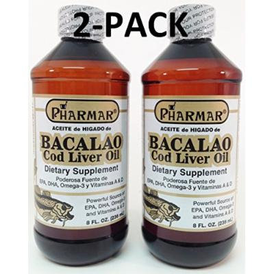 Aceite De Higado De Bacalao 8 Oz. Cod Liver Oil 2-PACK